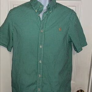 Polo by Ralph Lauren Green Gingham Kid’s Shirt